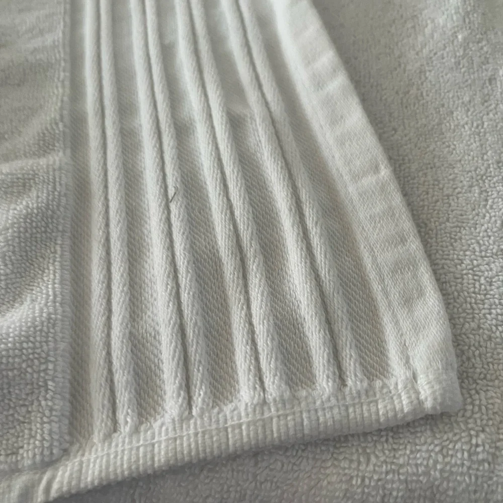 Bianca White Textured beach towel 38 by 64 inches